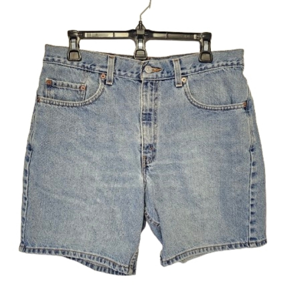 Levi's Vintage Denim Jorts Classic Blue Denim Men's Shorts Size 34 Relaxed Fit